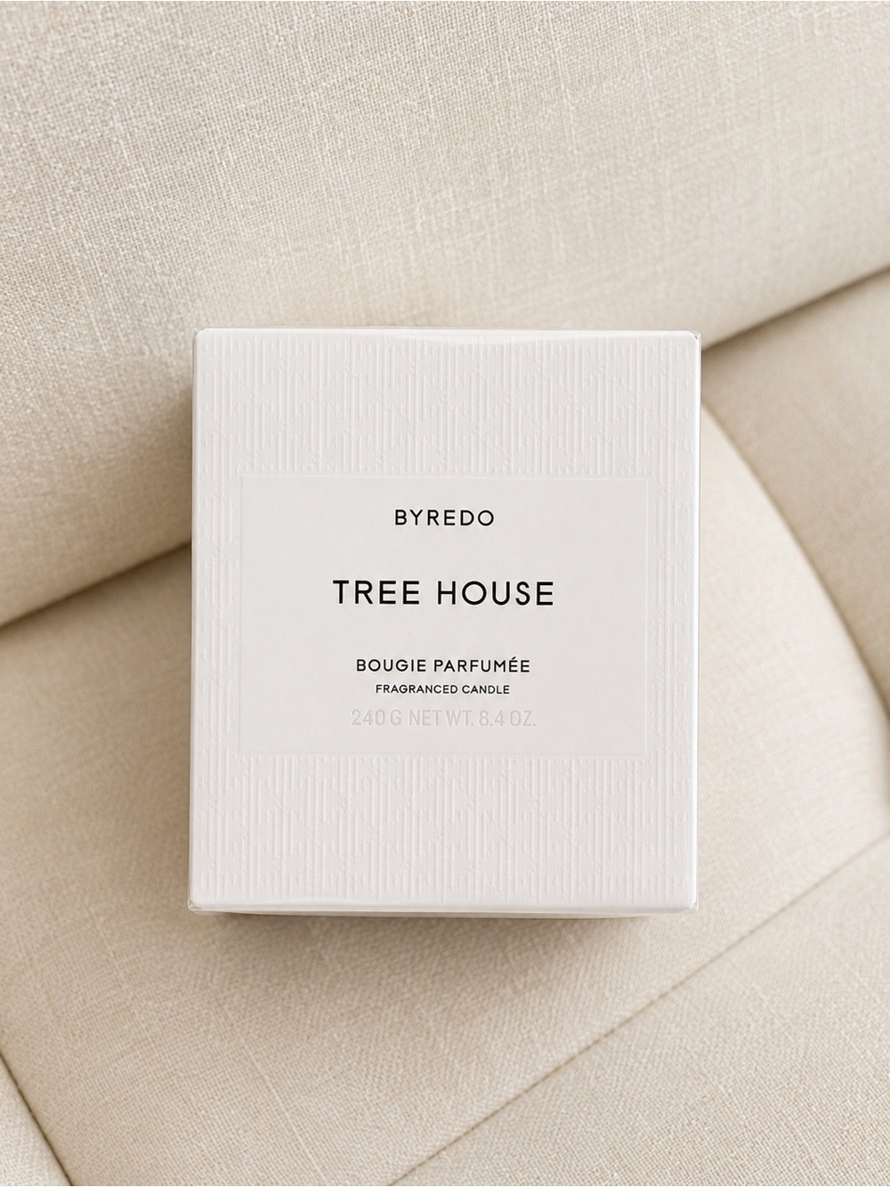 Byredo Tree House Candle — Ivory White Packaging